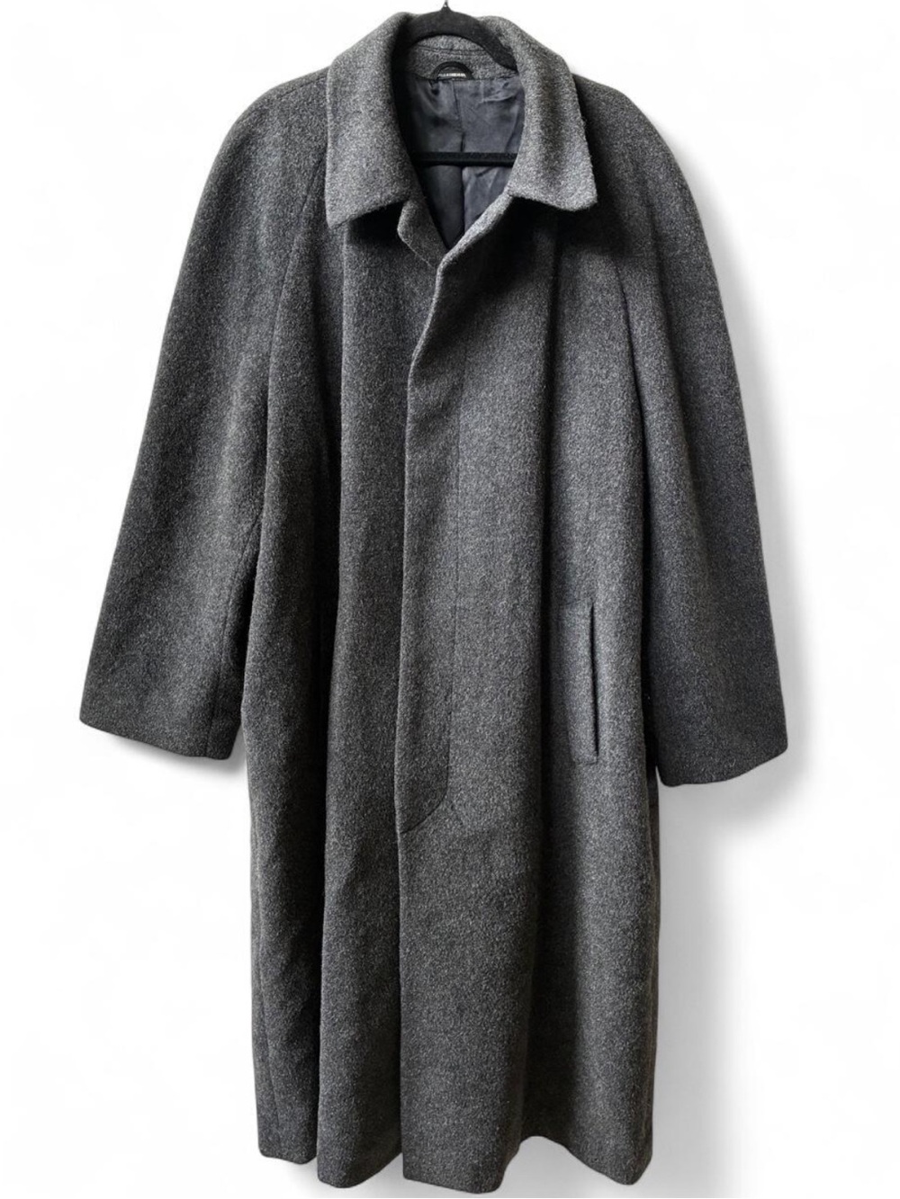 Vintage Lauren Ralph Lauren Charcoal Gray Wool cashmere long Pea Coat menβs 44L